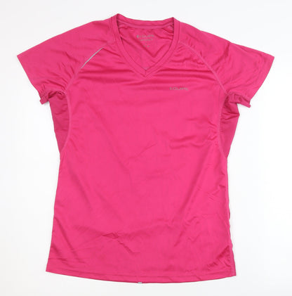 Equipe Sport Women's Pink V-Neck Jersey T-Shirt L