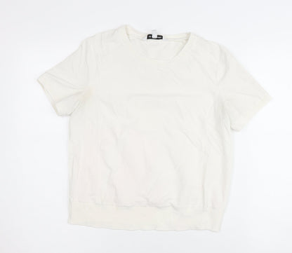 BR STANDARD Women's White T-Shirt, 2XS, Classic Crew Neck