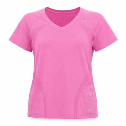 Womens UK Size L Nike Pink Running & Jogging Gym & Training T-Shirt