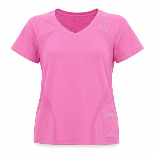 Womens UK Size L Nike Pink Running & Jogging Gym & Training T-Shirt