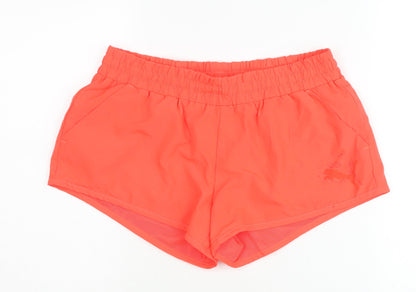 Puma Women's Orange Athletic Shorts Size 10