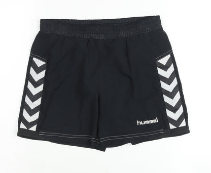 Hummel Boys Black Athletic Shorts, Size 8, Gym & Training