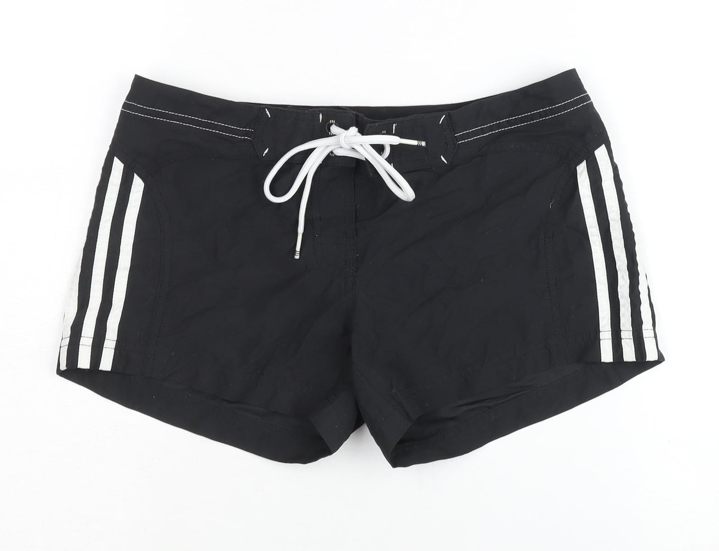 Adidas Women's Black Athletic Shorts S, Drawstring, Polyester