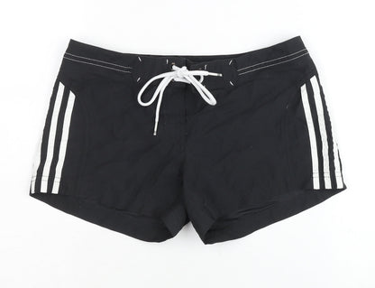 Adidas Women's Black Athletic Shorts S, Drawstring, Polyester