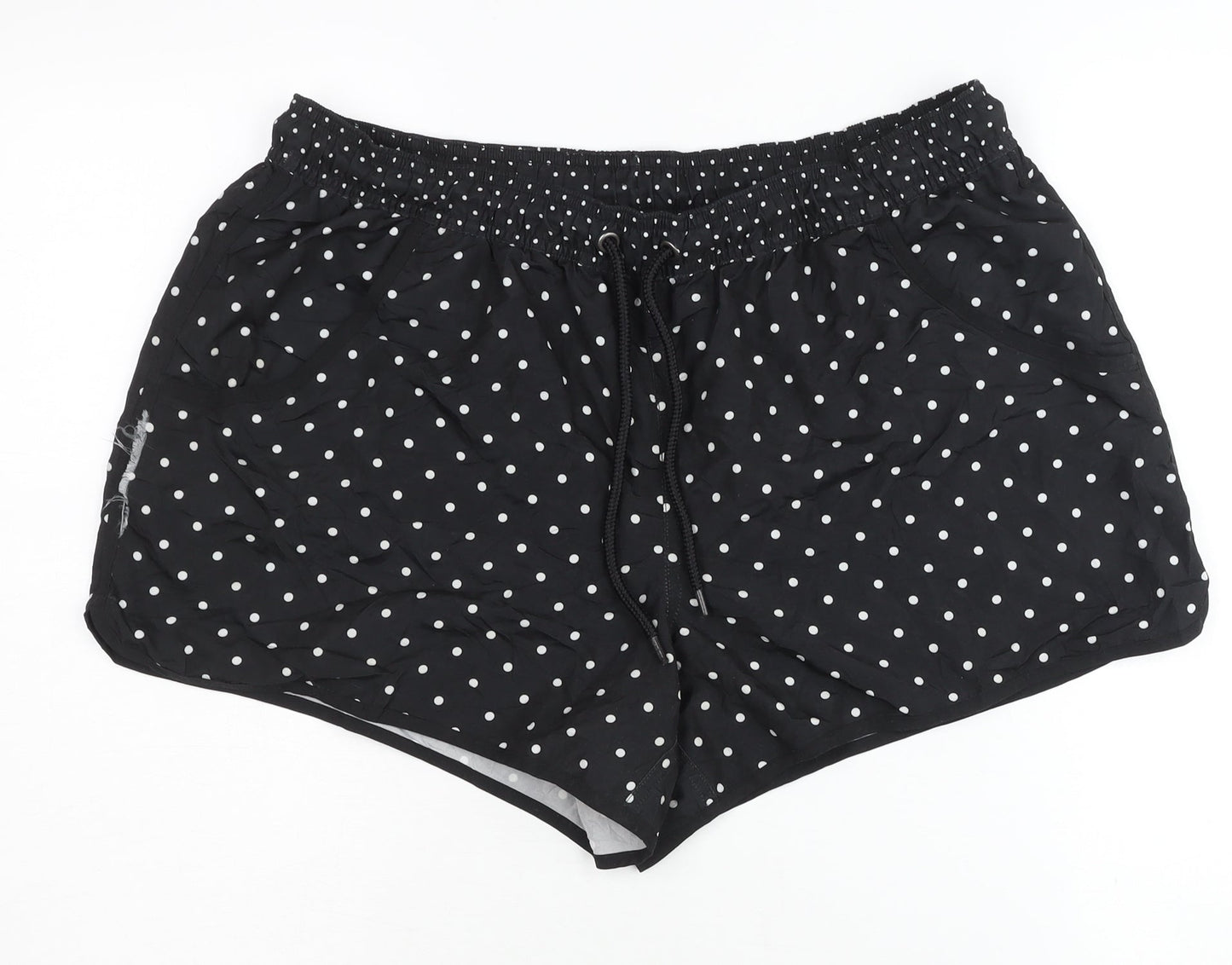 Gina Benotti Women's Black Polka Dot Athletic Shorts Size 16
