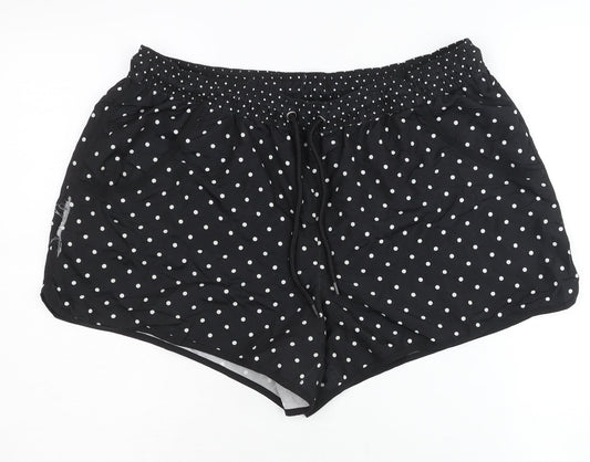 Gina Benotti Women's Black Polka Dot Athletic Shorts Size 16