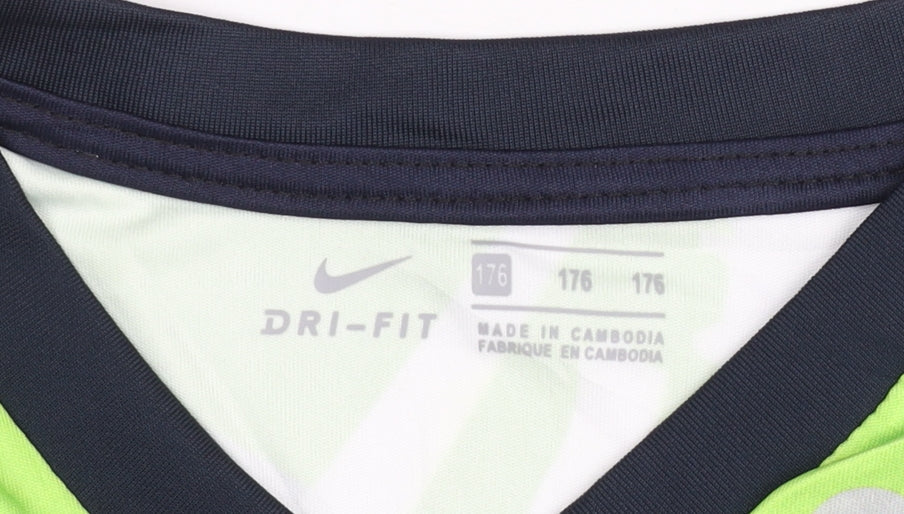 Nike PSG Away Shirt Childrens White Number 30 Short Sleeves