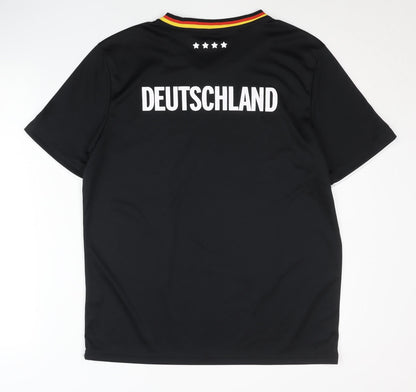 DFB Men's Black Home Shirt - Medium, Short Sleeves