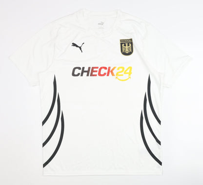Puma Men's White Deutschland Football Shirt - Size L