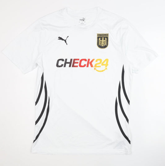 Puma Deutschland Home Shirt White Medium Adults Short Sleeves