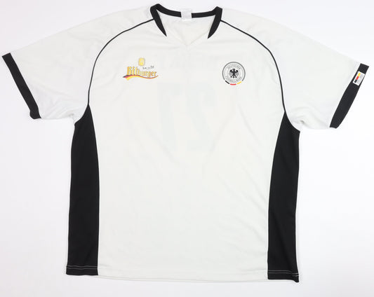 DFB Adults White Home Football Shirt XL/XXL Short Sleeves