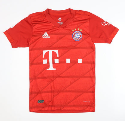 Adidas Children's Red Home Shirt - FC Bayern, Müller, 14-15 Years