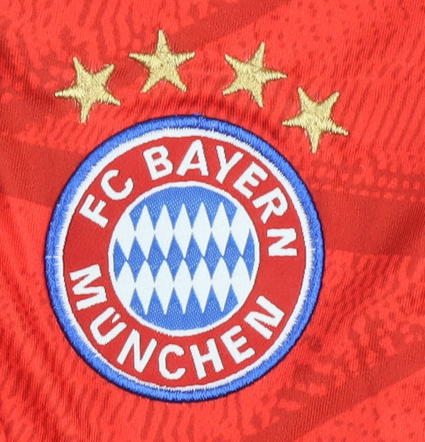 Adidas Children's Red Home Shirt - FC Bayern, Müller, 14-15 Years