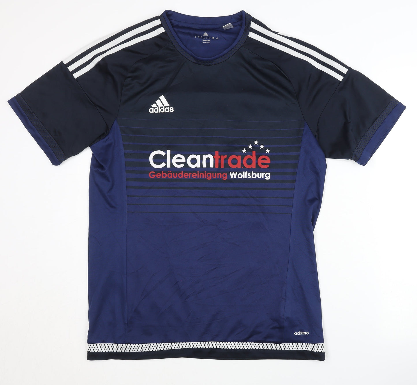 Adidas Men's Blue Training Shirt - Large