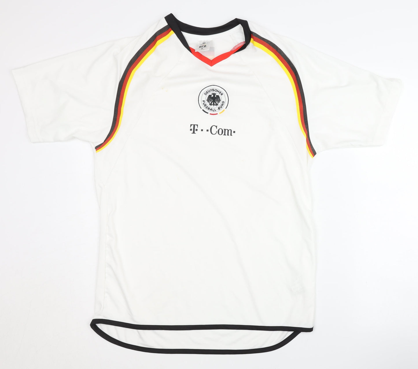 DFB Adult Medium White Short Sleeve Home Football Shirt