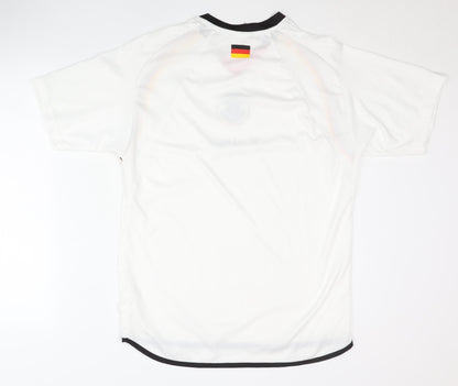 DFB Adult Medium White Short Sleeve Home Football Shirt