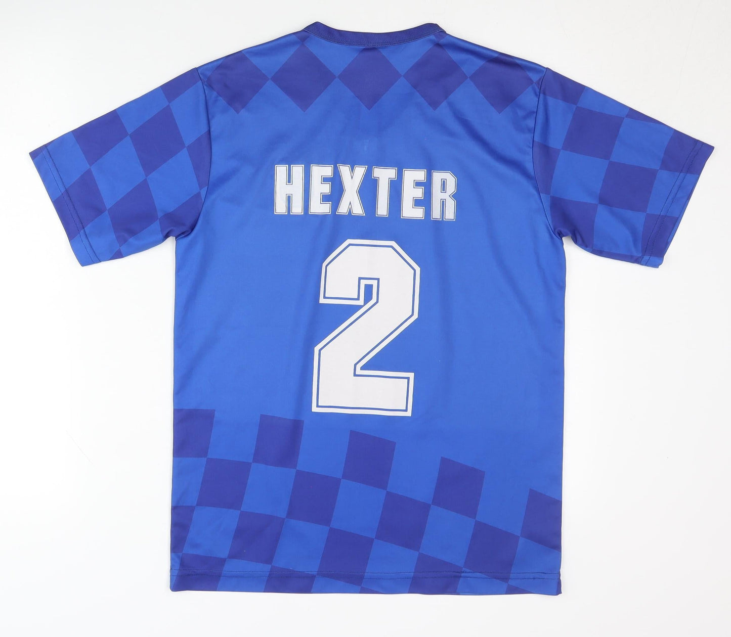 XS Blue Croatian Checkerboard Football Shirt, Hexter 2