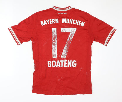 Adidas Bayern Munich Home Shirt, Red, 13-14 Years, Boateng 17