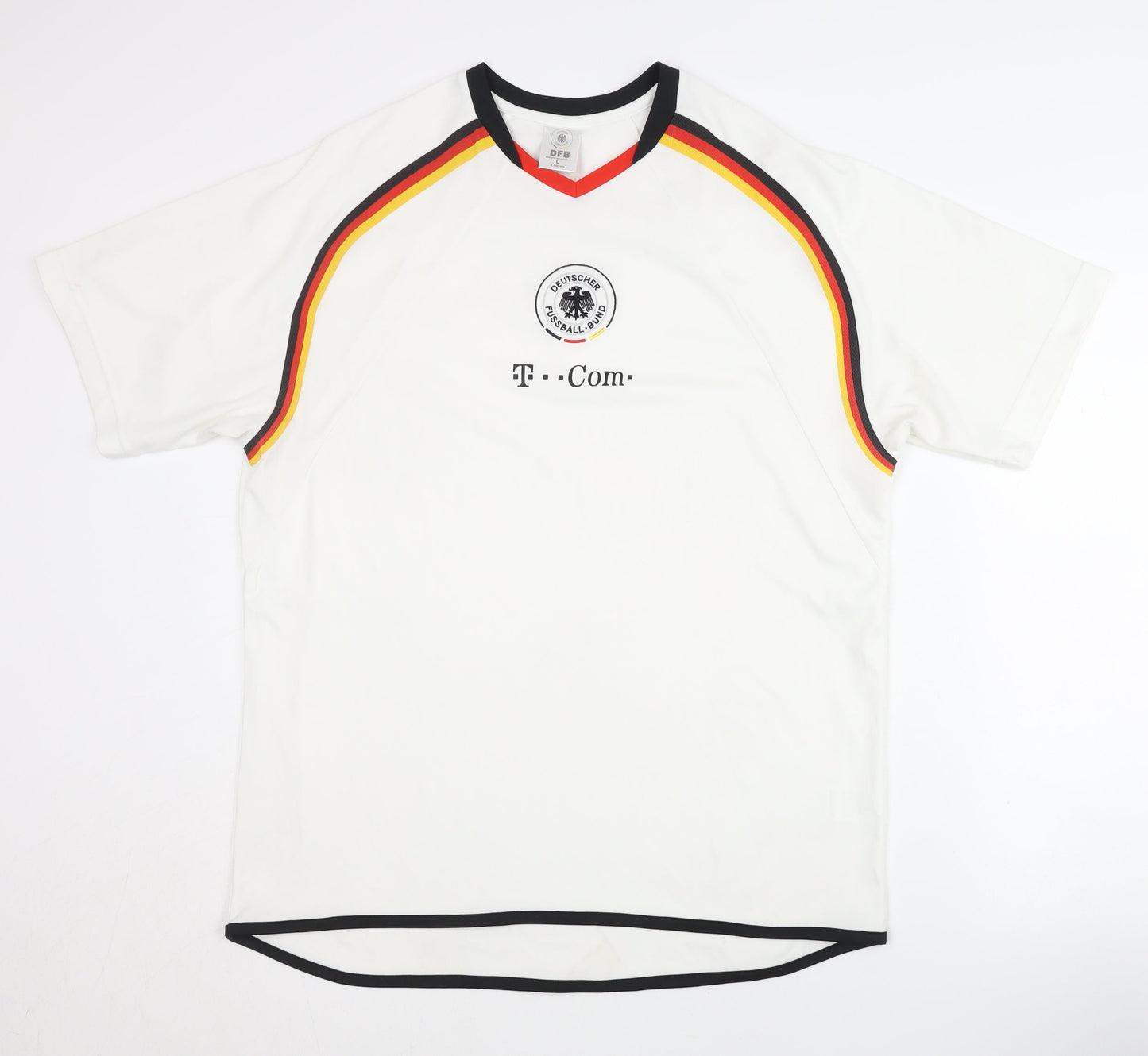 DFB Adults White Home Football Shirt L