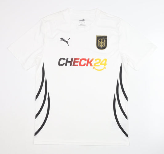 Puma Adult Medium White Football Shirt Excellent Condition
