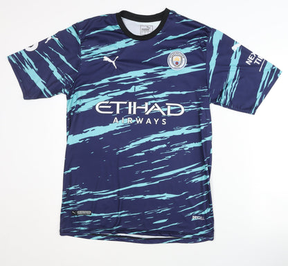 Puma Adults Blue L Manchester City Away Shirt