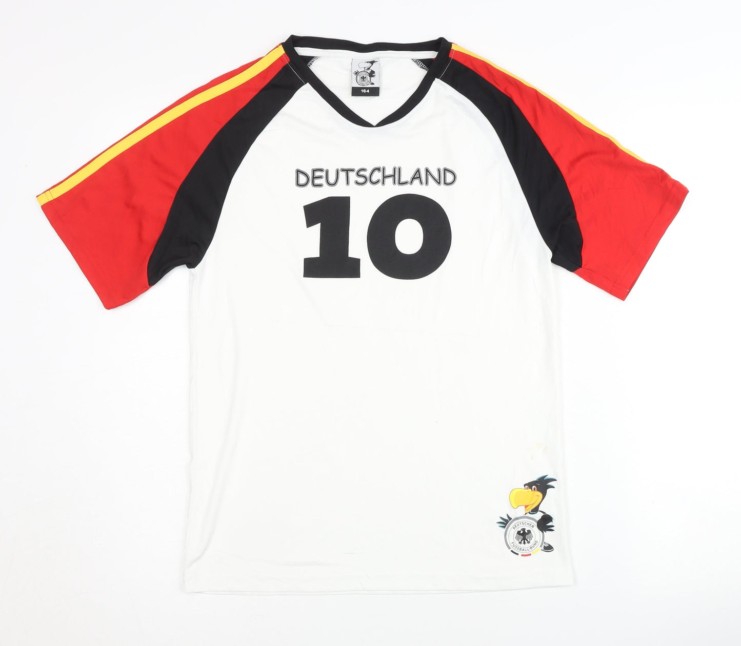 Germany Home Shirt 10 White Short Sleeves Kids 14-15 Years