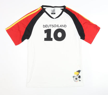 Germany Home Shirt 10 White Short Sleeves Kids 14-15 Years