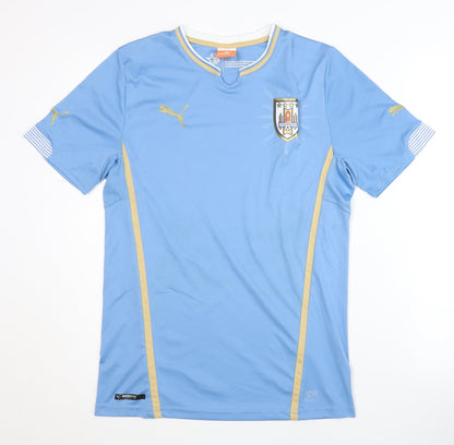 Puma Men's Blue Medium Short Sleeves Home Football Shirt