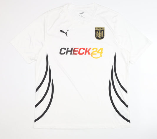 Puma XL Deutschland White Football Shirt - Training Kit, Adults