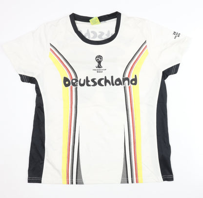 Deutschland Football Shirt L White Home Short Sleeves