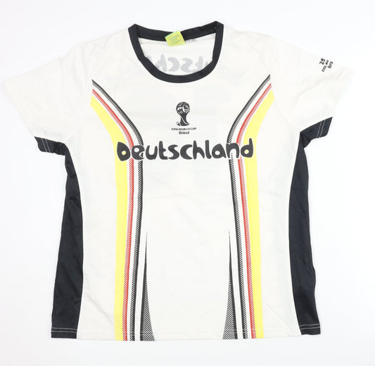 Deutschland Football Shirt L White Home Short Sleeves