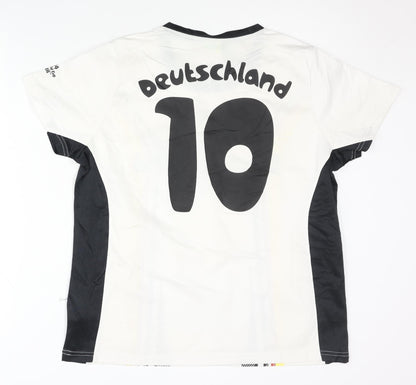Deutschland Football Shirt L White Home Short Sleeves
