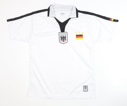 Deutschland Home Football Shirt White, Men's Size S