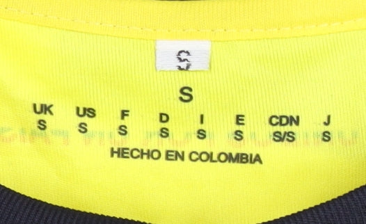 Adidas Colombia Home Shirt Small Yellow Short Sleeves