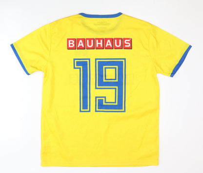 Swedish Football Shirt Adults Yellow S/M Short Sleeves