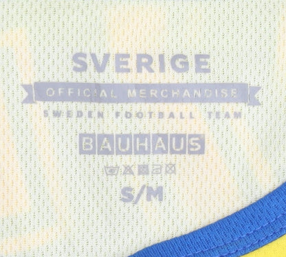 Swedish Football Shirt Adults Yellow S/M Short Sleeves