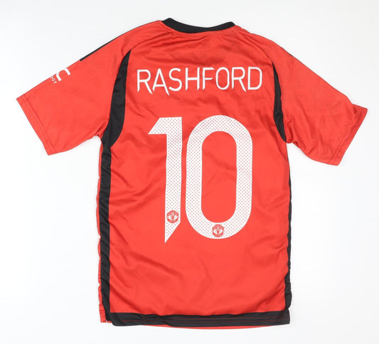 Adidas Children's Manchester United Home Shirt Rashford 10 Red