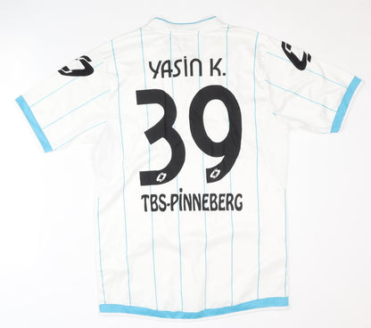 Lescon Men's M White Football Shirt - Yasin K. 39 Home Kit