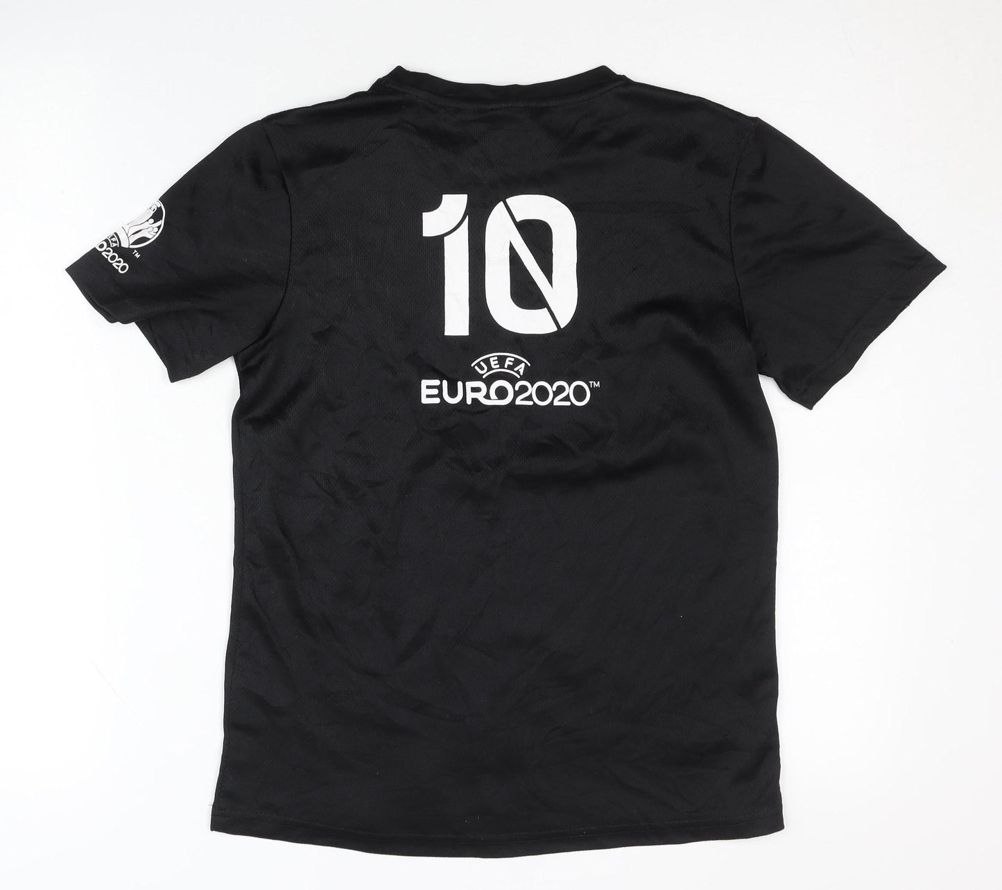 UEFA Euro 2020 Black Children's Short Sleeve Away Shirt