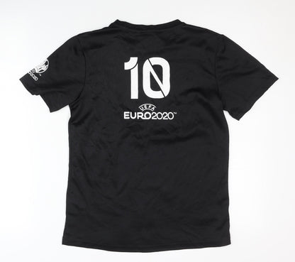 UEFA Euro 2020 Black Children's Short Sleeve Away Shirt