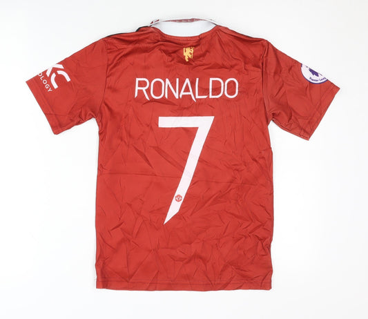 Adidas Kids' Red Ronaldo 7 Manchester United Shirt 12-13Y