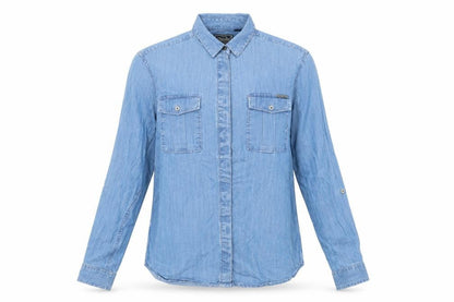 Womens UK Size XS Superdry Blue Basic Button-Up