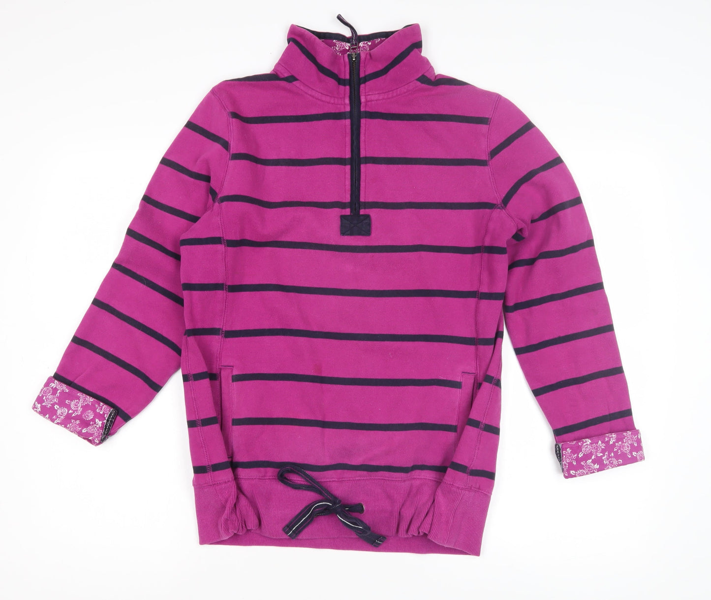 Per Una Women's Pink Striped Pullover Sweatshirt, M