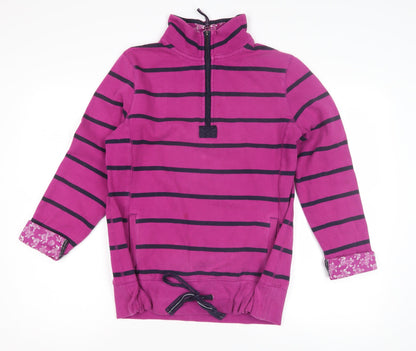 Per Una Women's Pink Striped Pullover Sweatshirt, M