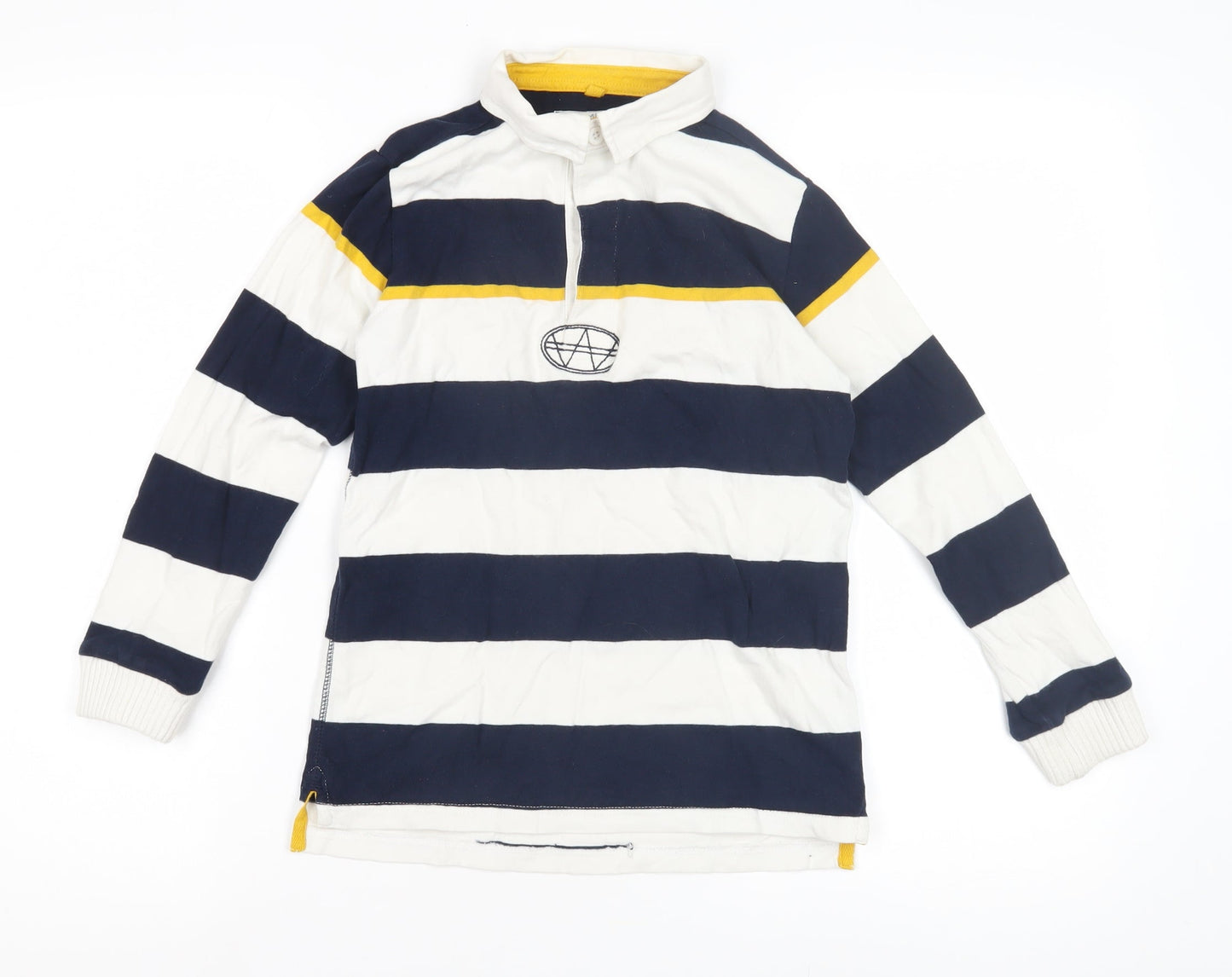 Marks and Spencer Boys Striped Long Sleeve Rugby Shirt 10 Years