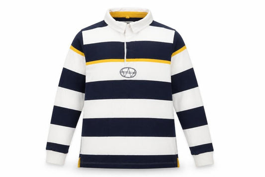 Marks and Spencer Boys Striped Long Sleeve Rugby Shirt 10 Years