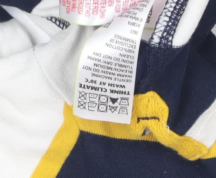 Marks and Spencer Boys Striped Long Sleeve Rugby Shirt 10 Years