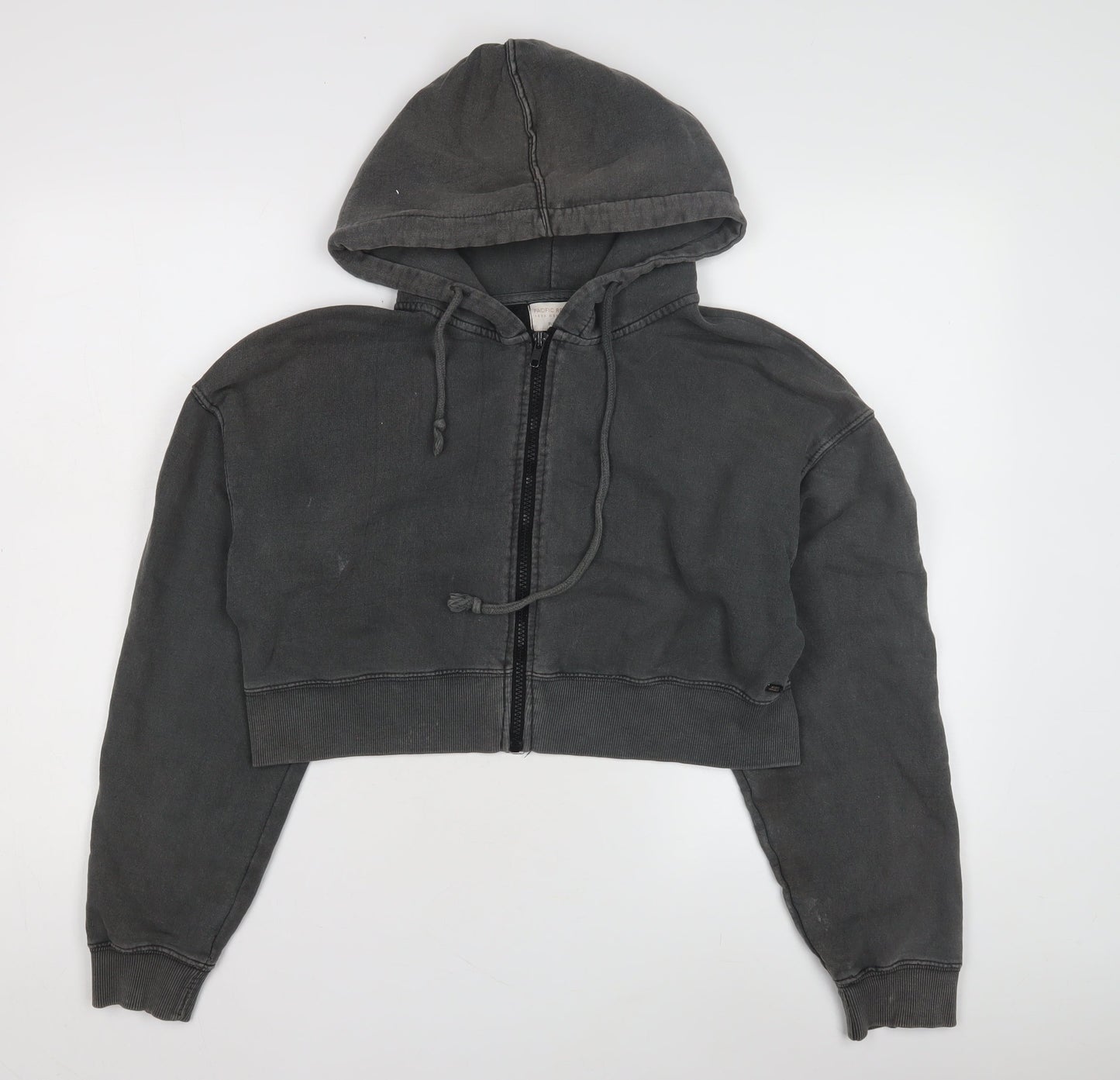 Teens UK Size 12 Pull & Bear Black Full Zip Hoodie