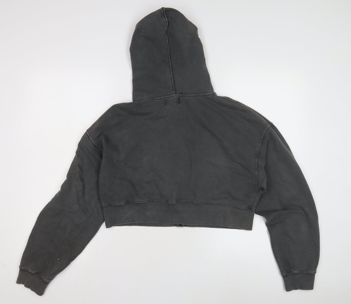 Teens UK Size 12 Pull & Bear Black Full Zip Hoodie