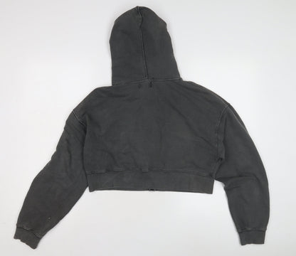 Teens UK Size 12 Pull & Bear Black Full Zip Hoodie